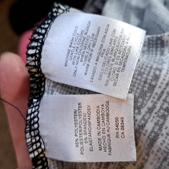 Evan-Picone M black/tan/taupe maxi dress V-neck ruched waistline - Picture 11 of 12